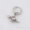 GOTHIC SPIKE BALL CHARM DANGLE 316L SURGICAL STEEL EARRING